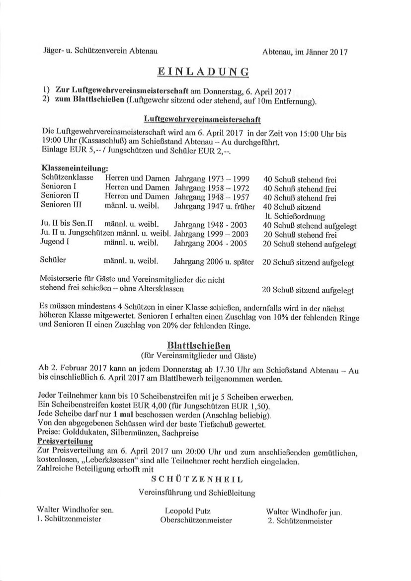 Vereinsmeisterschaft
